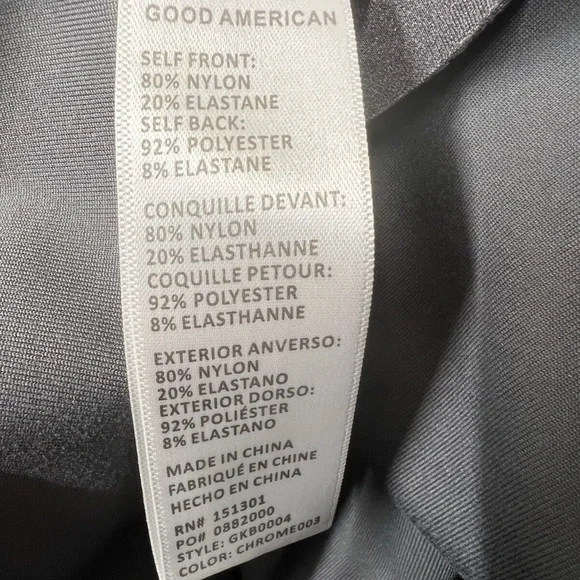 Good American Scuba Trousers Slight Flare Zip Side Zip Center Seam Gray Sz 6 3XL - Picture 6 of 12